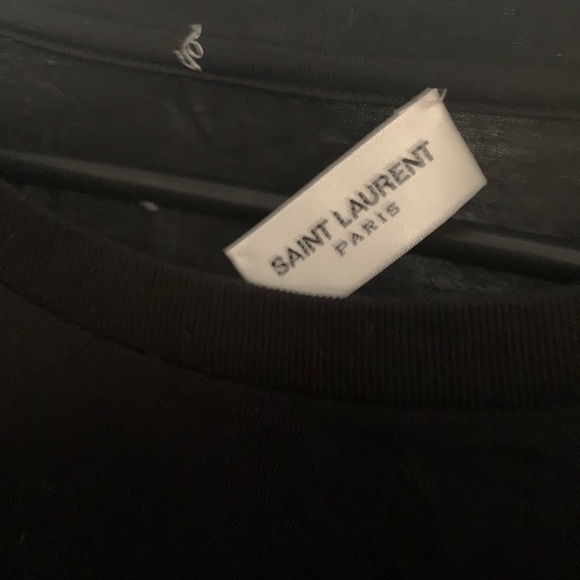 Saint Laurent Logo T-shirt Black - Picture 3 of 5